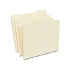 Quill Brand® Premium Reinforced File Folders, Assorted Tabs, 1/3-Cut, Letter Size, Manila, 100/Box (