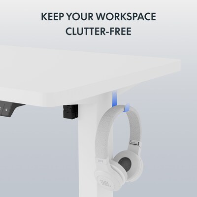 FlexiSpot E2 48''W Electric Adjustable Standing Desk, White (E2W4824W)