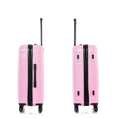 DUKAP Inception 25.98" Hardside Suitcase, 4-Wheeled Spinner, TSA Checkpoint Friendly, Pink (DKINC00M-PNK)