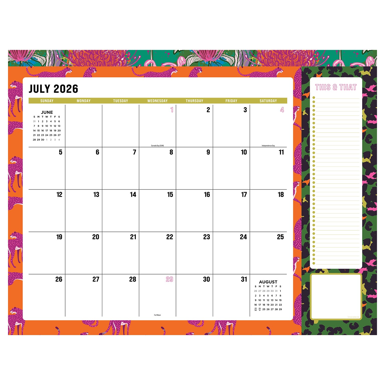 2026-2027 TF Publishing Maximal Mirage 22 x 17 Academic Monthly Desk Pad Calendar (AY27-8204)