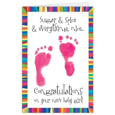 Medical Arts Press® Greeting Cards; New Baby Girl,  Personalized