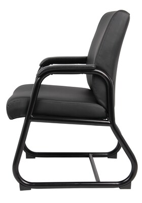 Boss Office Products Vinyl Guest Chair, Black (B709)