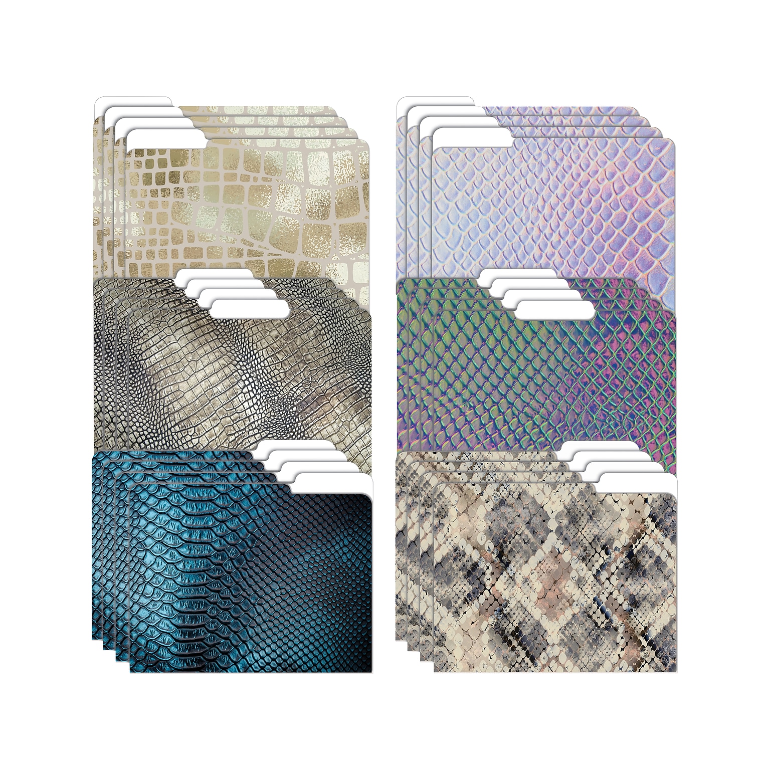 Better Office Snakeskin Heavyweight File Folders, 1/3-Cut Tab, Letter Size, Assorted Colors, 24/Pack (80022-24PK)