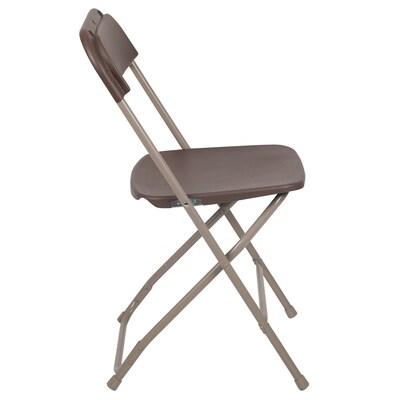 Flash Furniture Plastic Folding Chair, Brown, Set of 6 (6LEL3BRN)