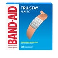 Band-Aid Brand Tru-Stay Plastic Strips Adhesive Bandages, All One Size, 60/Count (513186)