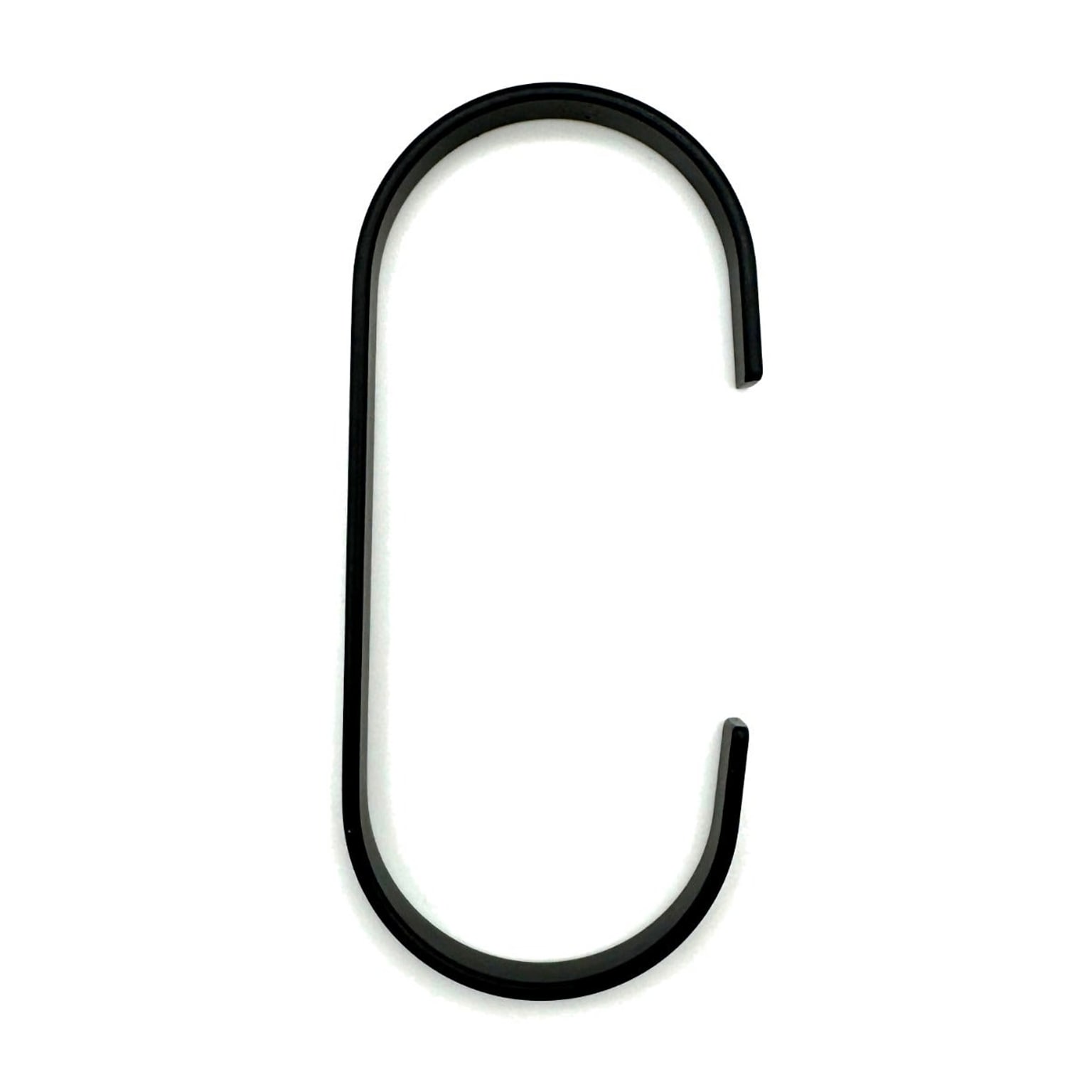 Nahanco  C Shaped Metal Hooks, Black, 10/Carton (CMHB10)