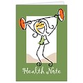 Medical Arts Press® Greeting Cards; Healthy Holly™, Health Note, Blank