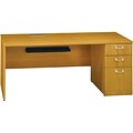 Bush® Quantum Series™ Collections; Modern Cherry, 72 Right Credenza w/ Pedestal, Ready to Assemble