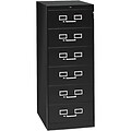 6-Drawer Multimedia Cabinet For 6 x 9 Cards; Black; 32,600 Card Capacity; 52Hx21-1/4Wx28-1/2D
