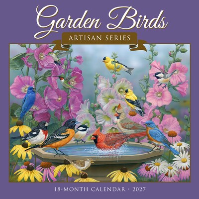 2027 Willow Creek Garden Birds - Artisan Series 12 x 12 Monthly Wall Calendar, Assorted Colors (65259)