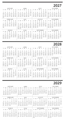 2027 House of Doolittle 5" x 8" Daily Standard Appointment Book, Faux Leather Cover, Black (28802-27)