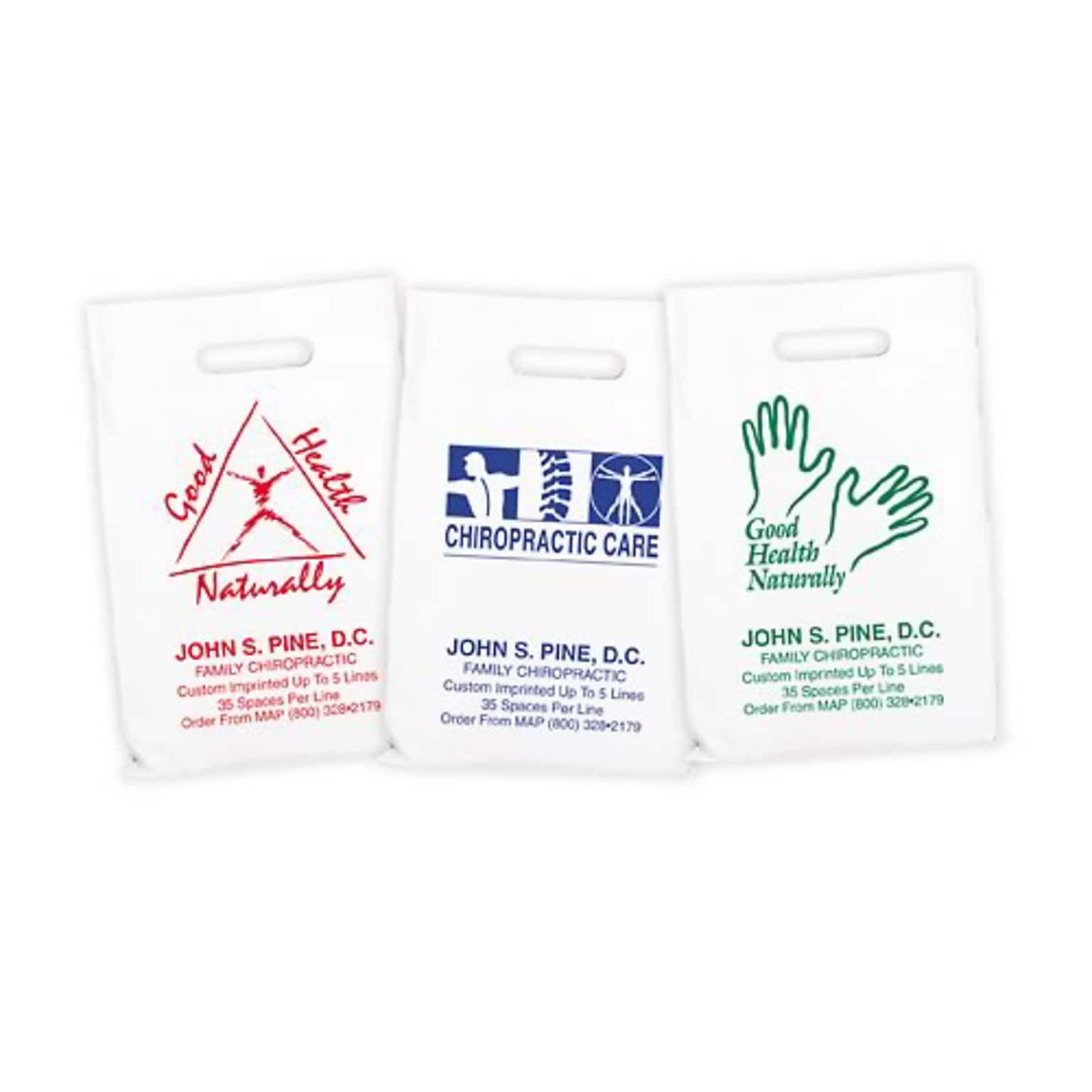 Medical Arts Press® Personalized 1-Color Supply Bags; 9 x 13, Design Choice Bags, 100 Bags, (722071)