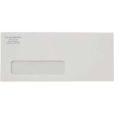 #10 1-Color Envelopes with Window, White