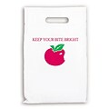 Medical Arts Press® Dental Personalized Large 2-Color Supply Bags; 9 x 13, Apple/Keep Bite Bright,