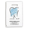 Medical Arts Press® Dental Personalized 2-Color Supply Bags; 9x12, Scribble Tooth