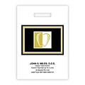 Medical Arts Press® Dental Personalized Large 2-Color Supply Bags; Gold/Black Tooth