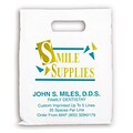 Medical Arts Press® Dental Personalized Small 2-Color Supply Bags; 7-1/2x9, Smile Supplies in Gold, 100 Bags, (63409)