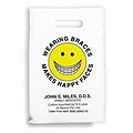 Medical Arts Press® Dental Personalized Large 2-Color Supply Bags; 9 x 13, Happy Face Braces, 100 B