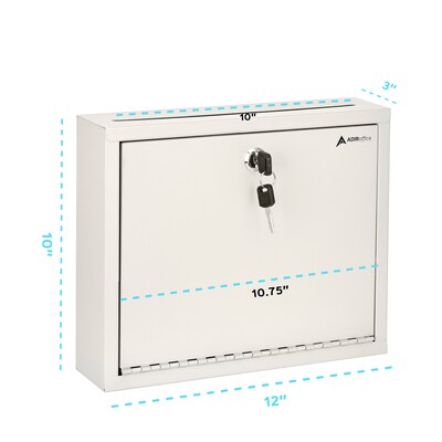 AdirOffice Steel Multipurpose Drop Box Interoffice Mailbox, Large, White (631-03-WHI-PKG)