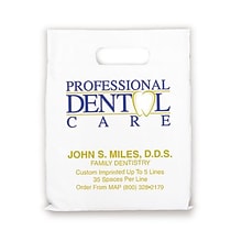 Medical Arts Press® Dental Personalized Large 2-Color Supply Bags; 9 x 13, Professional Dental Care
