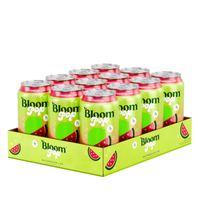Bloom Pop Prebiotic Watermelon Lime Soda, 12 oz., 12 Cans/Carton (20040250)