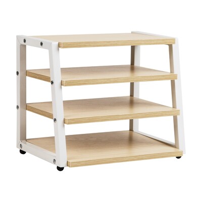 Mind Reader 4-Tier Metal Front Loading Letter Tray, Letter/Legal Size, White (DESHELV4-WHT)