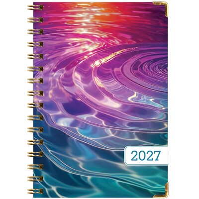 2027 Excello Brands 6" x 8" Weekly & Monthly Standard Planner, Paperboard Cover, Summer Bliss (FSHN-CY27-58-73)