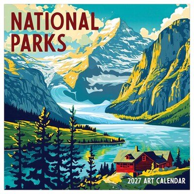 2027 TF Publishing National Parks-Art 6 x 7 Monthly Wall Calendar, Multicolored (27-2113)