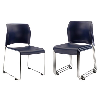 NPS 8800 Series Stacking Chair, Navy, 4 Pack (8804-11-04/4)