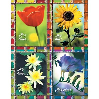 Medical Arts Press® Postcards; for Laser Printer; Flowers, 100/Pk