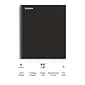 Staples 5-Subject Notebook, 8.5" x 11", College Ruled, 200 Sheets, Black (TR58363)