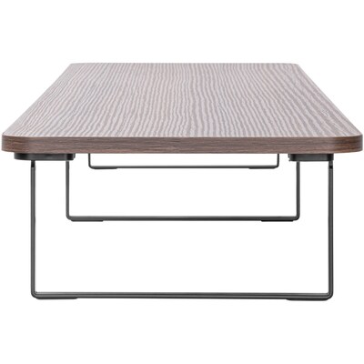 Lorell Quick Install Monitor Riser Stand, Up to 42" Monitor, Teak Brown (LLR99557)