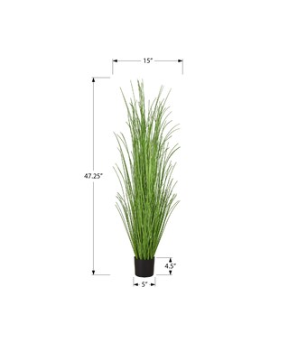 Monarch Specialties Inc. 47" Artificial Grass Tree in Pot (I 9565)