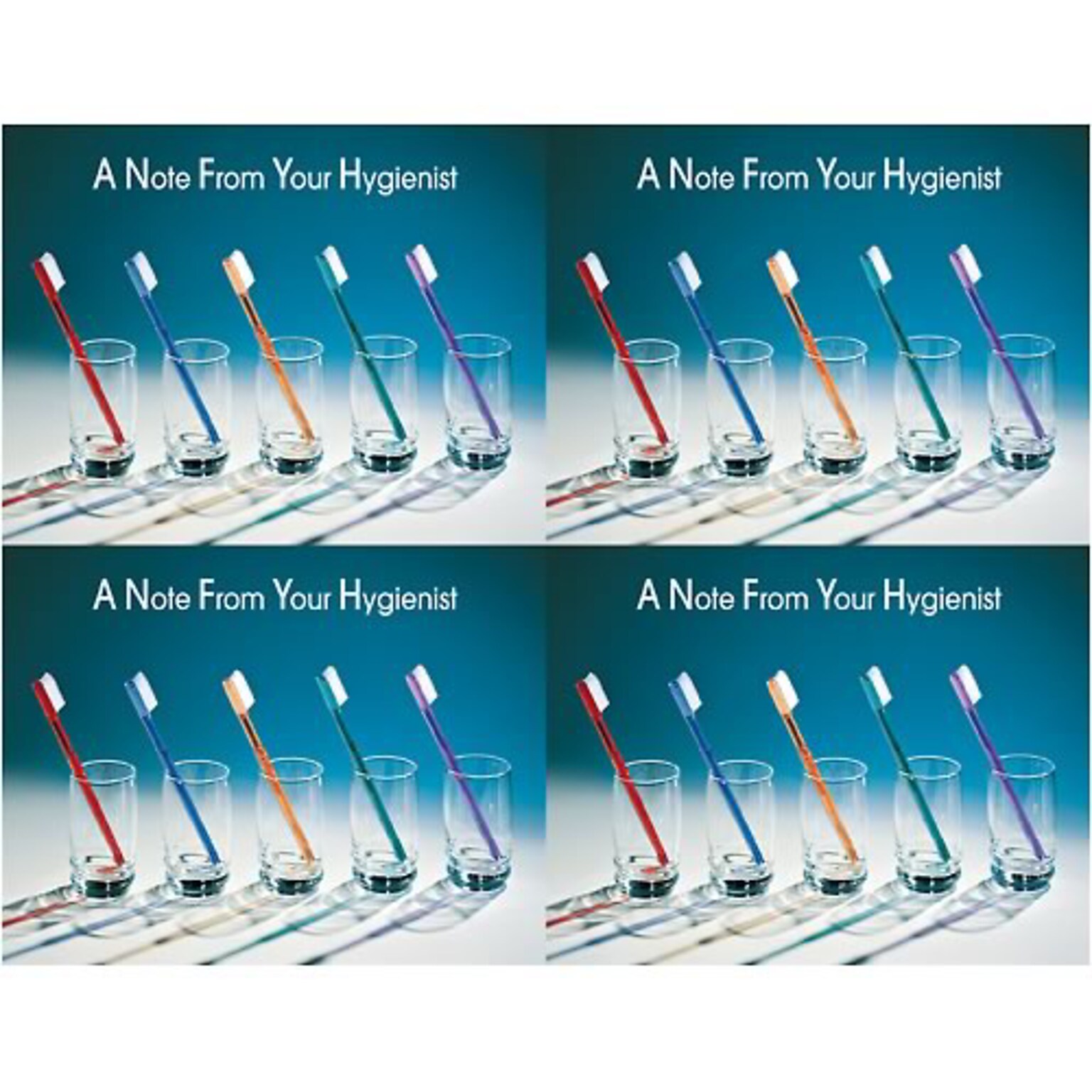 Medical Arts Press® Dental Postcards; for Laser Printer; Glasses w/Brushes, 100/Pk