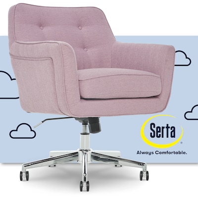 Serta Style Ashland Fabric Swivel Computer and Desk Chair, Lilac (47140D)