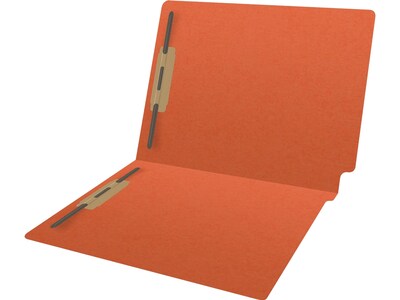 Medical Arts Press Reinforced End Tab File Folder, Straight Cut, Letter-Size, Orange, 50/Box (S-01502-ORG)
