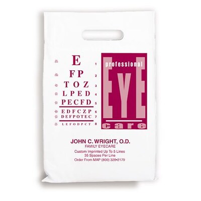 Medical Arts Press® Eye Care Personalized 1-Color Supply Bags; 9 x 13, Professional Eye Care, 100 B