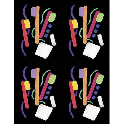 Medical Arts Press® Dental Postcards; for Laser Printer; Toothbrushes/Floss, 100/Pk