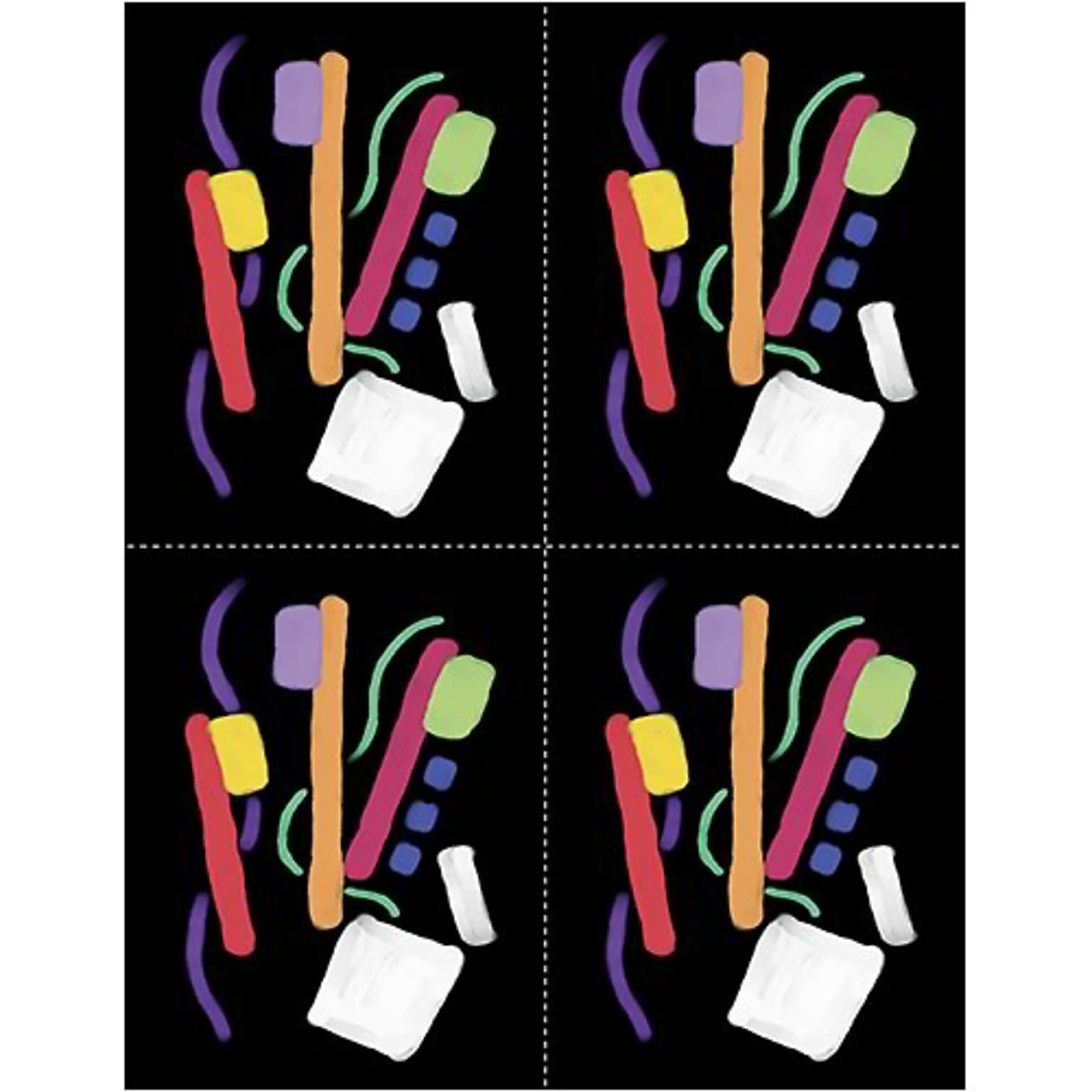 Medical Arts Press® Dental Postcards; for Laser Printer; Toothbrushes/Floss, 100/Pk