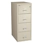Quill Brand® 4-Drawer Fireproof Vertical File, Letter, Putty, 25"D (Q254LTRPY)