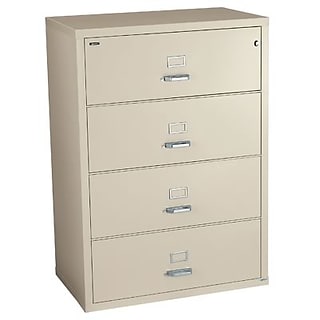 4 Drawer Fireproof Lateral File Putty