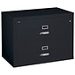 Quill Brand® 2-Drawer Fireproof Lateral File, Black, 38W (Q382LATBK)