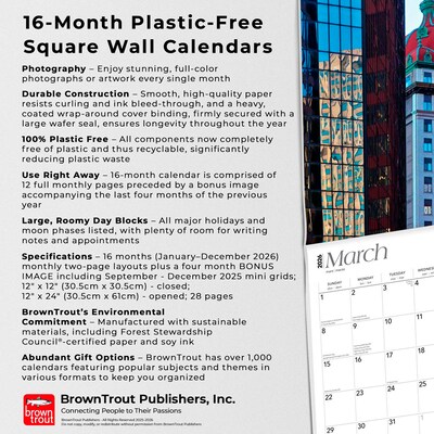 2026 BrownTrout Commonwealth of Pennsylvania Pennsylvania Places 12" x 12" Monthly Wall Calendar (9798330705108)