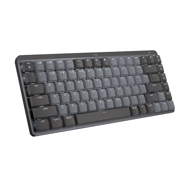 Logitech MX Mechanical Mini, Clicky Wireless Keyboard, Black/Gray