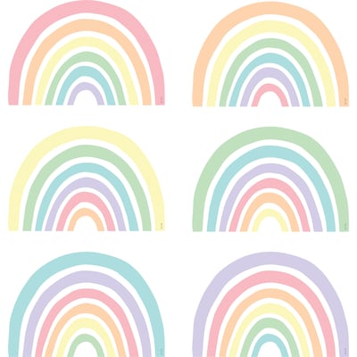 Teacher Created Resources Pastel Pop Rainbows Accents, 90/Bundle (TCR8443-3)