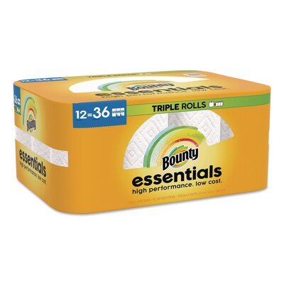 Bounty Essentials Select-A-Size Triple Paper Towels, 2-Ply, 162 Sheets/Roll, 12 Rolls/Carton (808116