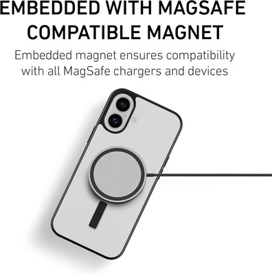 PEEL Bumper Series MagSafe Phone Case for iPhone 16 Plus Case, Shock Absorbing, Black (i16_PLS_BMP_BLK)