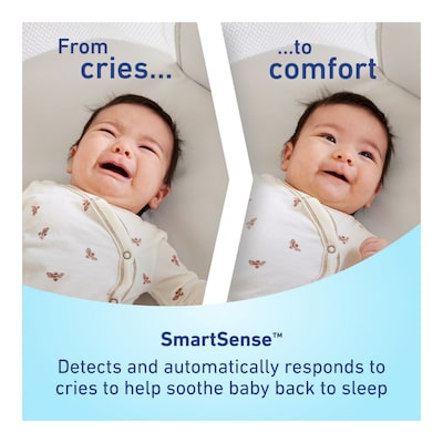 Graco SmartSense Soothing Baby Bassinet, Luna (2217296)