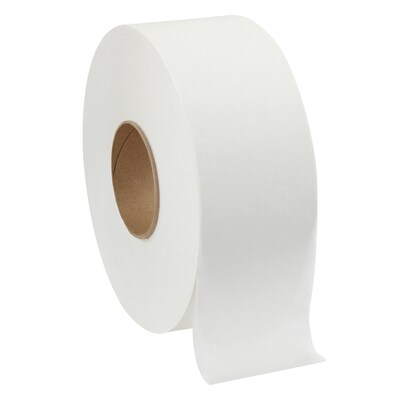Georgia Pacific Blue Basic Recycled Jumbo Jr. Toilet Paper, 2-Ply, White, 1000 ft./Roll, 8 Rolls/Carton (12798)
