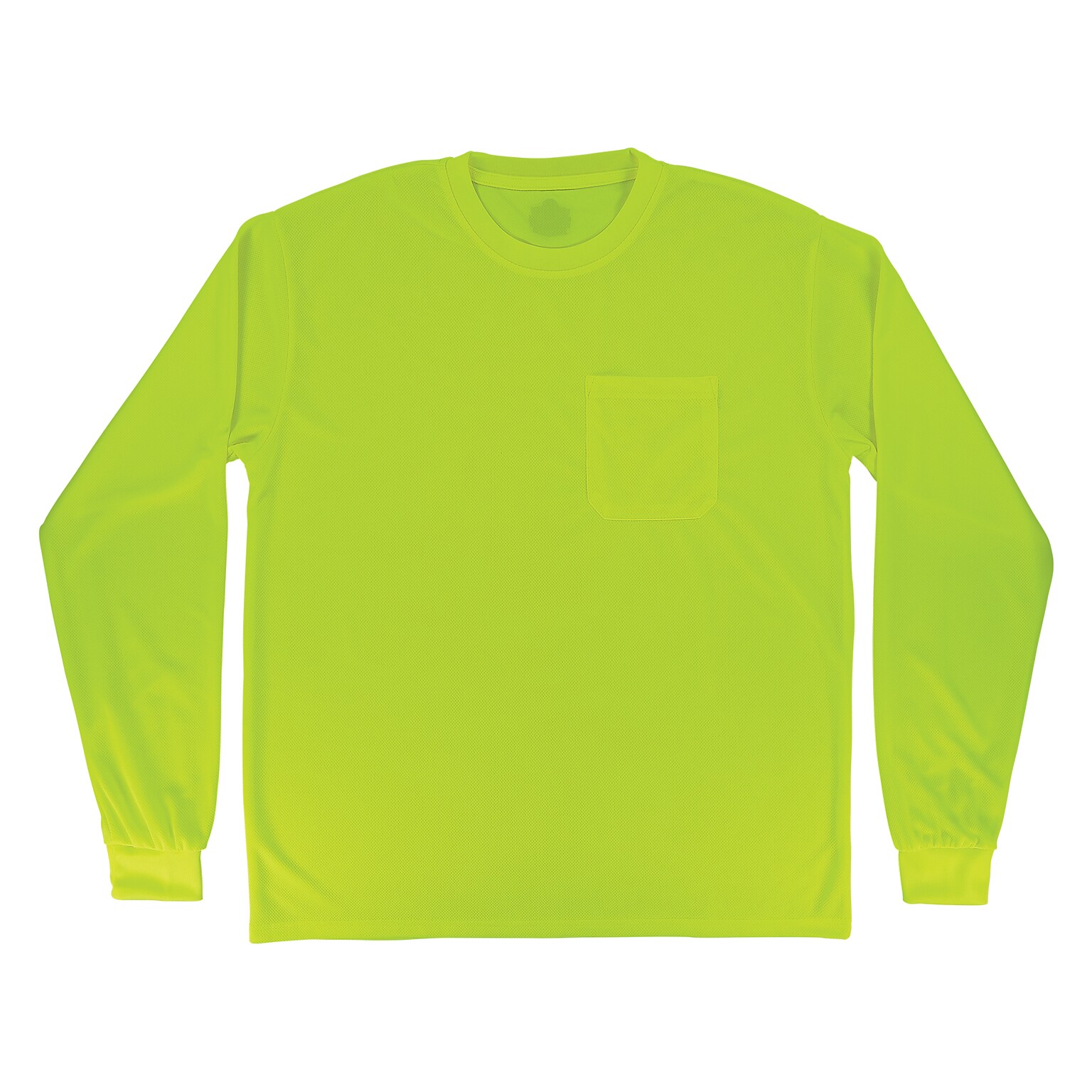 GloWear 8093 High Visibility Long Sleeve T-Shirt, Lime, X-Small (21811)